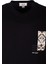 Erkek Tişört Bisiklet Yaka Siyah %100 Pamuk Slim Fit Göğüs ve Sırt Baskılı T-Shirt Ncs Jeans 1299 5