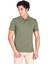 Erkek Polo Yaka Tişört Açık Haki %100 Pamuk Slim Fit Polo T-Shirt Ncs Jeans 1055 1