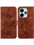 Xiaomi Poco M6 4g Kabartmalı Zambak Manyetik Kickstand Kart Için Flip Case (Yurt Dışından) 1