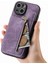 IPhone 14 Için Kılıf Katlanabilir Arka Kapak Standı Fonksiyonu Vintage Fermuar Cüzdan (Yurt Dışından) 2