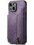 IPhone 14 Için Kılıf Katlanabilir Arka Kapak Standı Fonksiyonu Vintage Fermuar Cüzdan (Yurt Dışından) 4