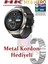 Poco M3 Uyumlu Akıllı Saat Erkekler İçin Konuşma Özellikli Metal Kordon Hediyeli 3