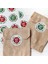 20 Adet Çam ve Kar Desenli Kese Kağıdı 18 x 30 cm ve Happy New Year Stickerdan Oluşan Set 4