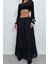 Black Fashion Bel Lastikli Maxi Etek 2