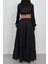 Black Fashion Bel Lastikli Maxi Etek 4