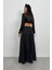 Black Fashion Bel Lastikli Maxi Etek 5