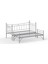 Daily Yavrulu Karyola Daybed Tek-Çift Kişilik Metal Karyola Beyaz  6