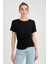 Yuvarlak Yaka Önü Büzgülü T-Shirt 1