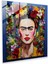 Renkli Frida Kahlo Cam Baskı - Frida Kahlo, Ev Dekorasyonu, Cam Sanatı, Tek Kaş, 30X30 1