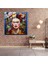 Renkli Frida Kahlo Cam Baskı - Frida Kahlo, Ev Dekorasyonu, Cam Sanatı, Tek Kaş, 30X30 3