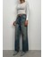 Düşük Bel Çift Düğmeli Wide Leg Jean 2