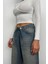 Düşük Bel Çift Düğmeli Wide Leg Jean 3
