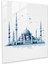 Anadolu Minimalist Cam Baskı - Anadolu, Sultanahmet Camii, Temiz Beyaz Fon, Elegance, 30X30 cm 1