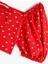 Crop Bluz Kısa Balon Kollu Fiyonk Detaylı Puantiyeli 3