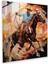 Soyut Rodeo Kovboy Cam Baskı, Dinamik Cam Boyama, Ev Dekorasyonu, Duvar Dekoru, Cam Sanatı, Modern Sanat Eserleri, 30X30 1