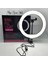 Beyaz Ring Light Youtuber Tiktok Çekim Halka Işıklı Telefon Tutucu Makyaj Işığı 10 Inç Telefon Tutu 2