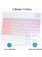 Samsung Galaxy Tab A9 Plus 11 Inç Uyumlu Aydınlatmalı Işıklı Kablosuz Bluetooth Klavye+Mouse Rgb-Set 5