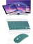 Alfa MEC Apple iPad Pro 13 2024 Uyumlu Kablosuz Bluetooth Klavye+Mouse Set 1