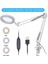 Katlanabilir 8 x Büyüteçli LED Yüz Bakımı Güzellik Tatto LED Masa Lambası 3renk Modu 10 Seviye Işık 2