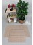 Modern Bubble Yıkanabilir Kaymaz Peluş Banyo Paspası Halısı 2'li Klozet Takımı 50X80-50X40CM Açık Bej 1