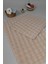 Modern Bubble Yıkanabilir Kaymaz Peluş Banyo Paspası Halısı 2'li Klozet Takımı 50X80-50X40CM Açık Bej 3