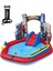62002 Pompalı-Bestway 98793 Spiderman Temalı Kaydıraklı Fıskiyeli Aquapark Şişme Eğlence Havuzu 1