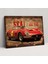 Ferrari Kanvas Tablo - Vintage Poster Duvar Tablosu - Ferrari, Koyu Kırmızı, Ev Dekorasyonu, Vintage Poster Tasarımı, 70X50 1