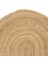 Vime 01E Natural Oval Jüt Halı Yolluk El Dokuma Jüt Kilim Hasır Halı Dekor Otantik Halı Bohem Halı 3