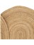 Vime 01E Natural Oval Jüt Halı Yolluk El Dokuma Jüt Kilim Hasır Halı Dekor Otantik Halı Bohem Halı 4