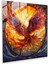 Canlı Phoenix Vitray Sanat Eseri, 30X30 cm 1