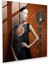 Zengin Elegance Cam Baskı - Retro Moda Cam Duvar Sanatı, 30X30 1
