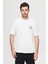 Twn Oversize Beyaz Baskılı %100 Pamuk T-Shirt 2EC14ORT05212 1