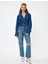 Normal Bel Düz Paça Yıpratılmış Kot Pantolon - Straight Fit Jeans 1