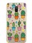 Samsung Galaxy J7 Duo ile Uyumlu 1mm Slim Fit Water Color 4 Baskılı Şeffaf Kılıf 1