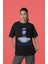 Placebo Baskılı Kadın Oversize Pamuklu Tshirt 3