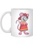 Mouse As Firefighter With Helmet Beyaz Kupa 1