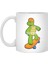 Turtle As Skateboarder With Skateboard & Helmet Beyaz Kupa 1