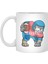 Bulldog At Sports With Football & Helmet Beyaz Kupa 1