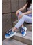 Kadın Mavi Hakiki Deri Kurdele Detaylı Sneaker 4