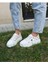 Kadın Hakiki Deri Aksesuar Detaylı Sneaker 4