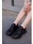 Kadın Deri Sneaker Siyah 2
