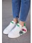 Kadın Beyaz Hakiki Deri Sneaker Spor Ayakkabı 4