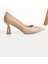 Kadın Hakiki Deri Stiletto Krem 2