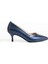 Kadın Hakiki Deri Stiletto Lacivert 2