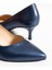 Kadın Hakiki Deri Stiletto Lacivert 4