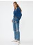 Normal Bel Düz Paça Yıpratılmış Kot Pantolon - Straight Fit Jeans 2