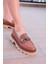 Kadın Taba Loafer Aksesuar Detaylı 3