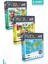 3 Adet Puzzle - 24 P.sevimli Dinozorlar ve 24 P. Çiftlik Hayvanları ve 100 P. Hayvan Dünya Haritası 1