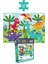 3 Adet Puzzle - 24 P.sevimli Dinozorlar ve 24 P. Çiftlik Hayvanları ve 100 P. Hayvan Dünya Haritası 2