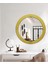 Safir Gold Dekoratif Ayna Yuvarlak Ayna Işlemeli Ahşap Duvar Aynası Tekli - 69 cm 2